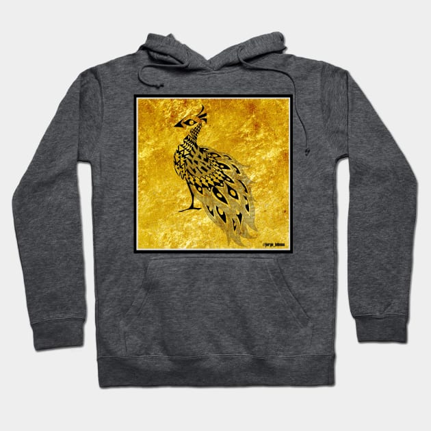 golden peacock ecopop Hoodie by jorge_lebeau